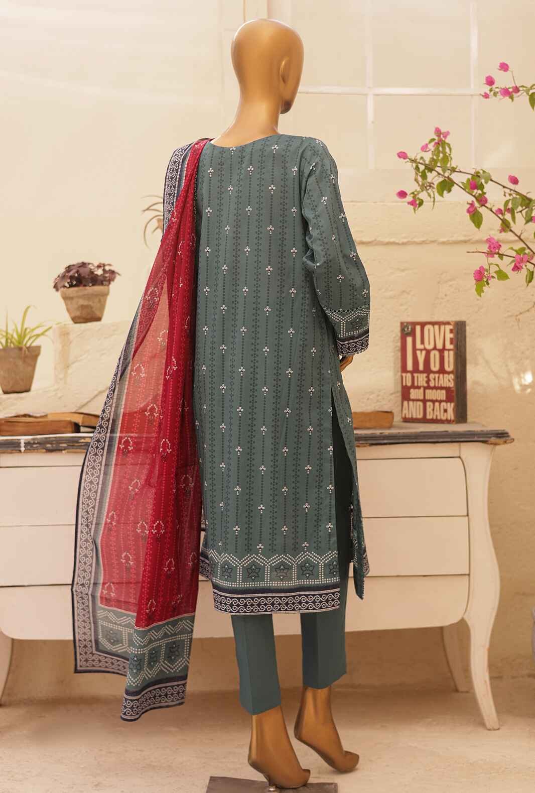 3 Piece Unstitched - Chunri Printed lawn Suit -CPC-102-A - Image 2