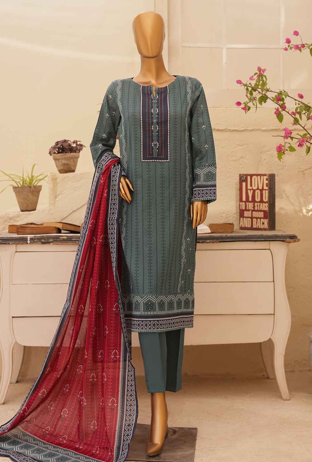 3 Piece Unstitched - Chunri Printed lawn Suit -CPC-102-A