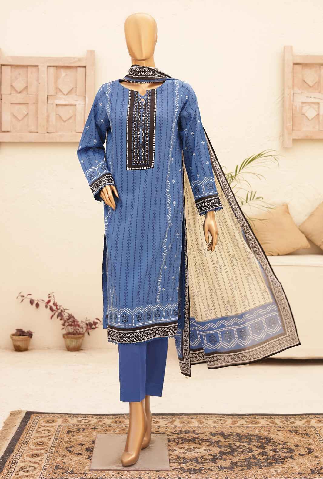 3 Piece Unstitched - Chunri Printed lawn Suit -CPC-102-B