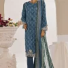 Sada Bahar Stitched 3 Piece Cutwork Emb Lawn Vol-04 Collection'2024-CW-11451-Blue