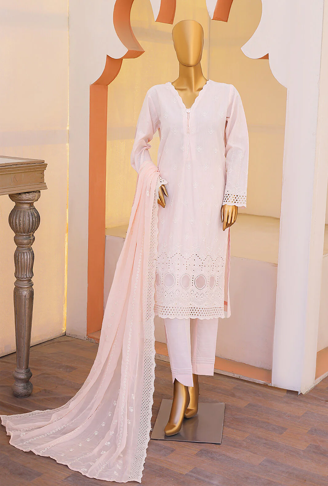 3 Piece Unstitched Dynasty Slub Cotton Suit - DSC-05