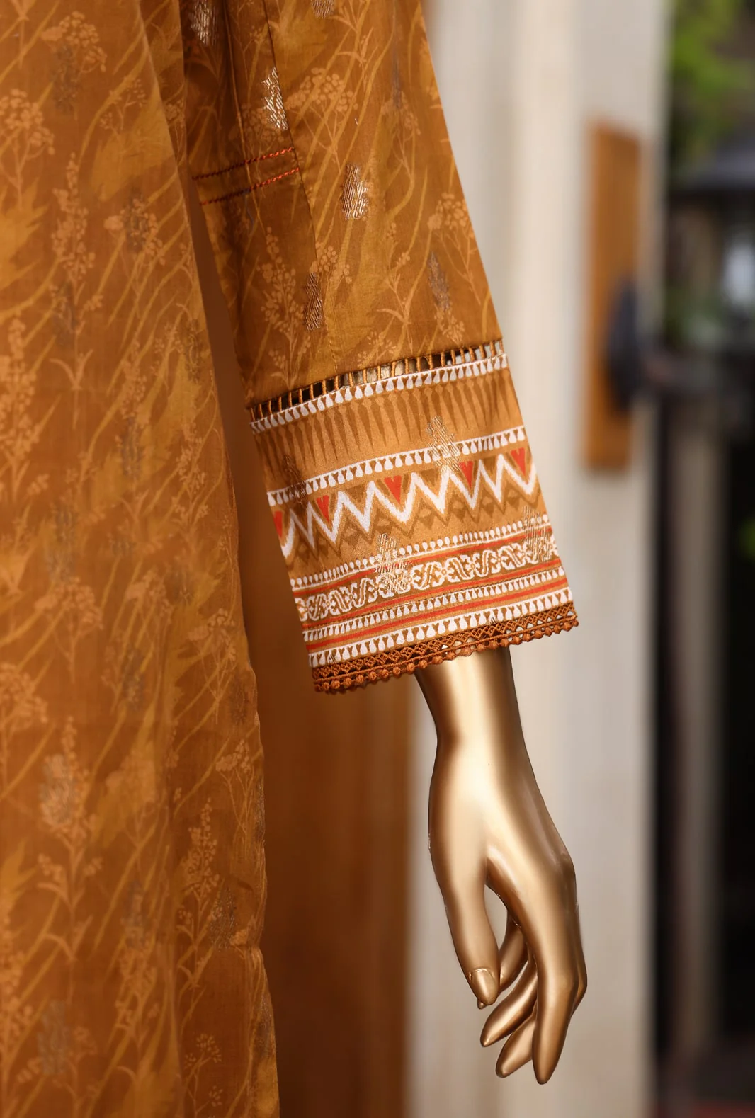 3 Piece Unstitched - Jacquard Premium Printed Suit - JPC-15 - Image 4