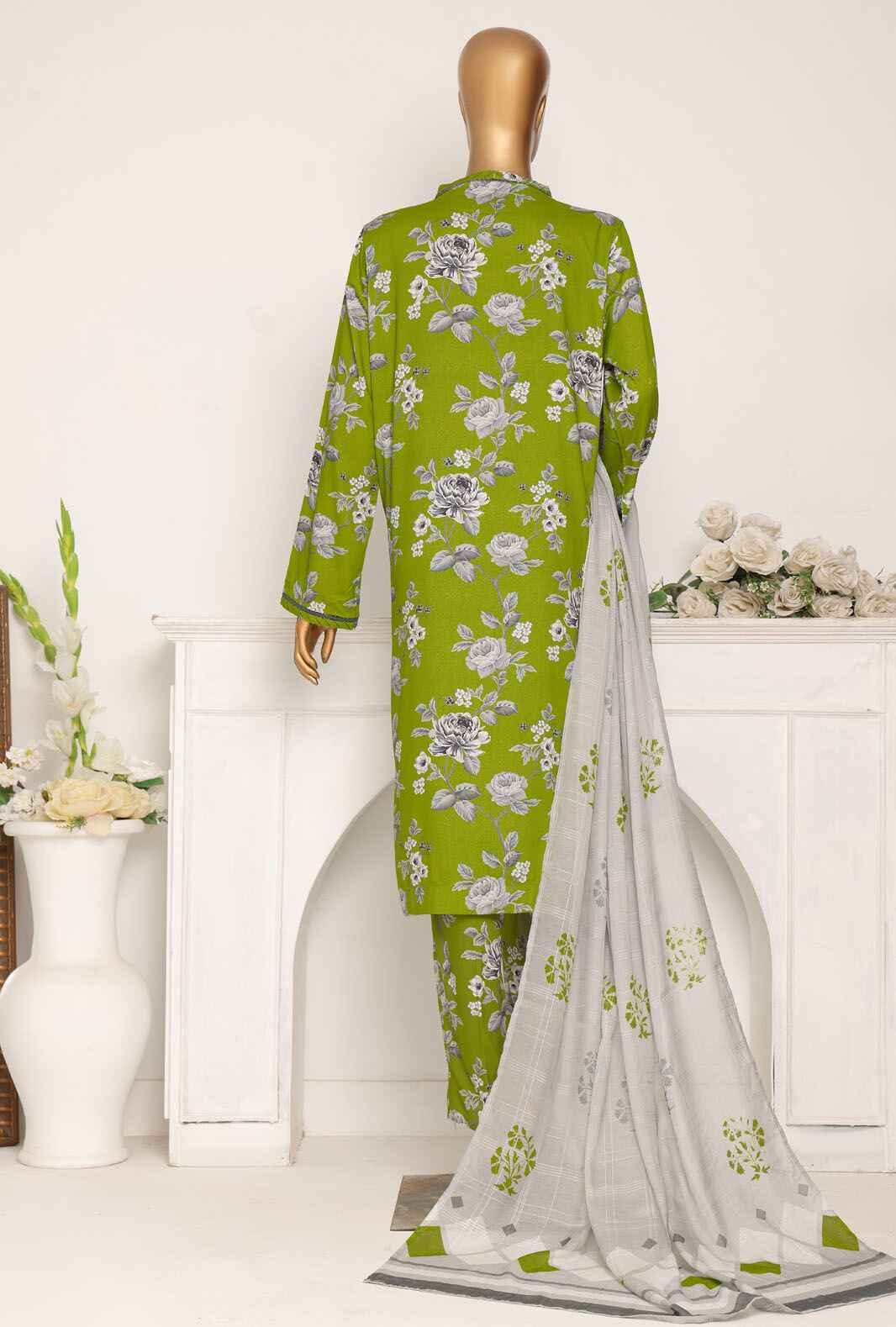 3 Piece Unstitched - Digital Printed Linen Suit - LWP-1123 - Image 2