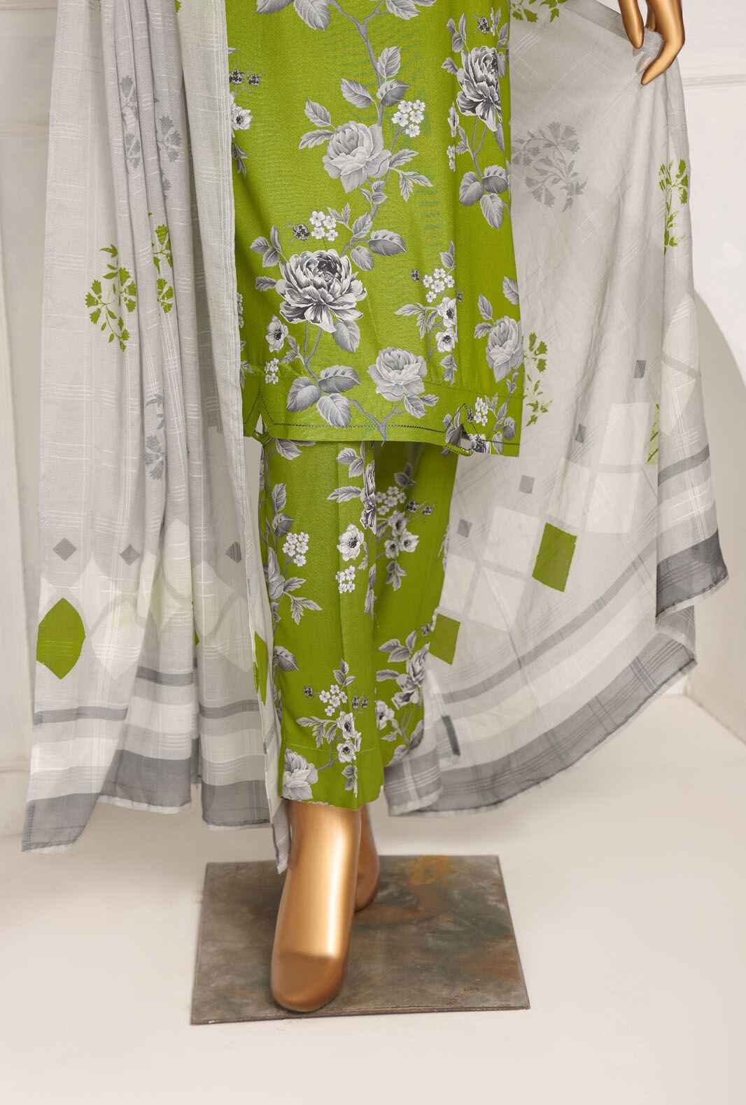 3 Piece Unstitched - Digital Printed Linen Suit - LWP-1123 - Image 3