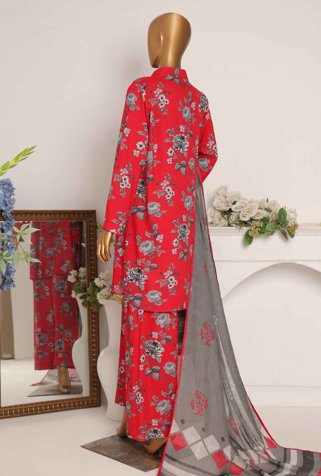 3 Piece Unstitched - Digital Printed Linen Suit - LWP-1124 - Image 2