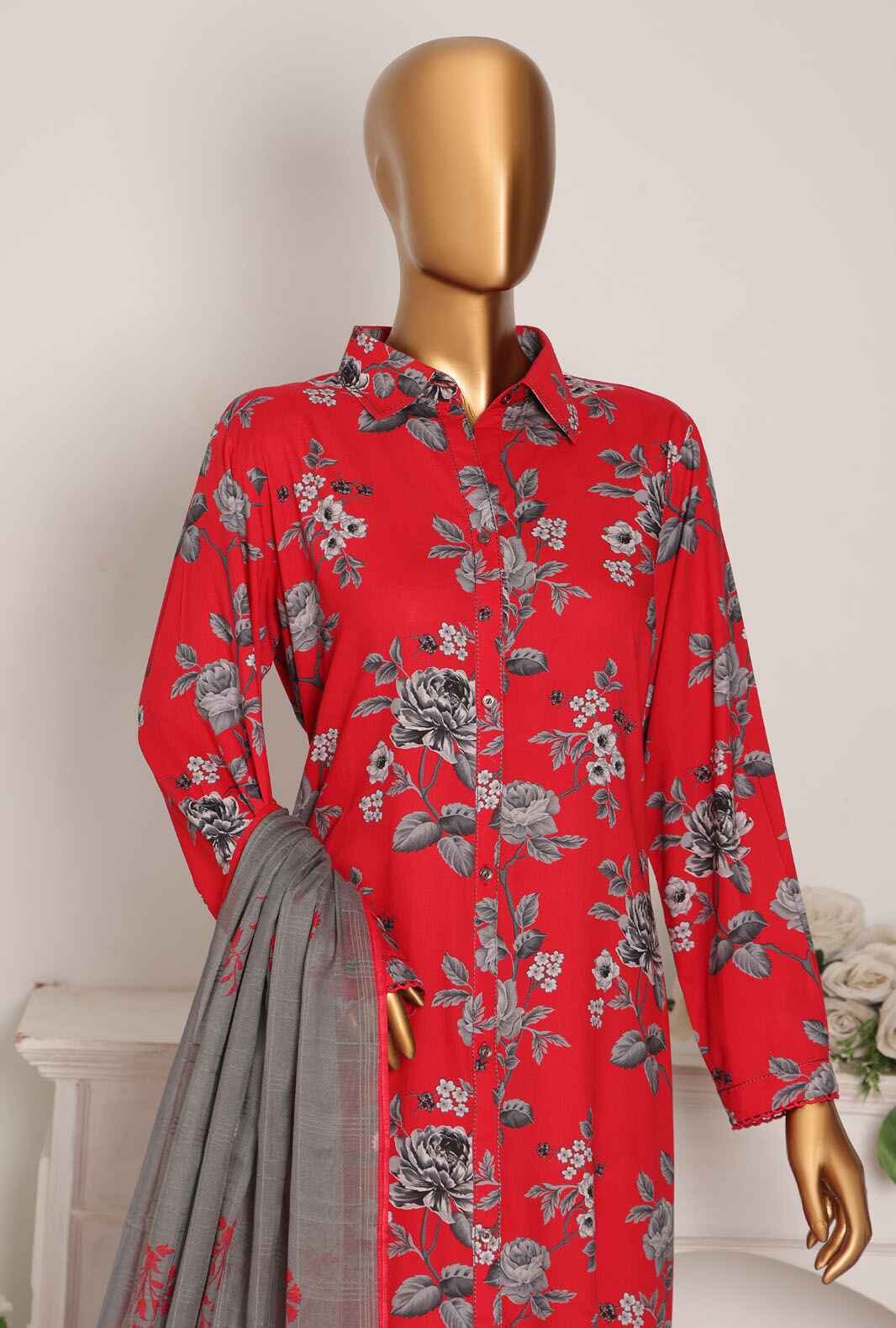 3 Piece Unstitched - Digital Printed Linen Suit - LWP-1124 - Image 3