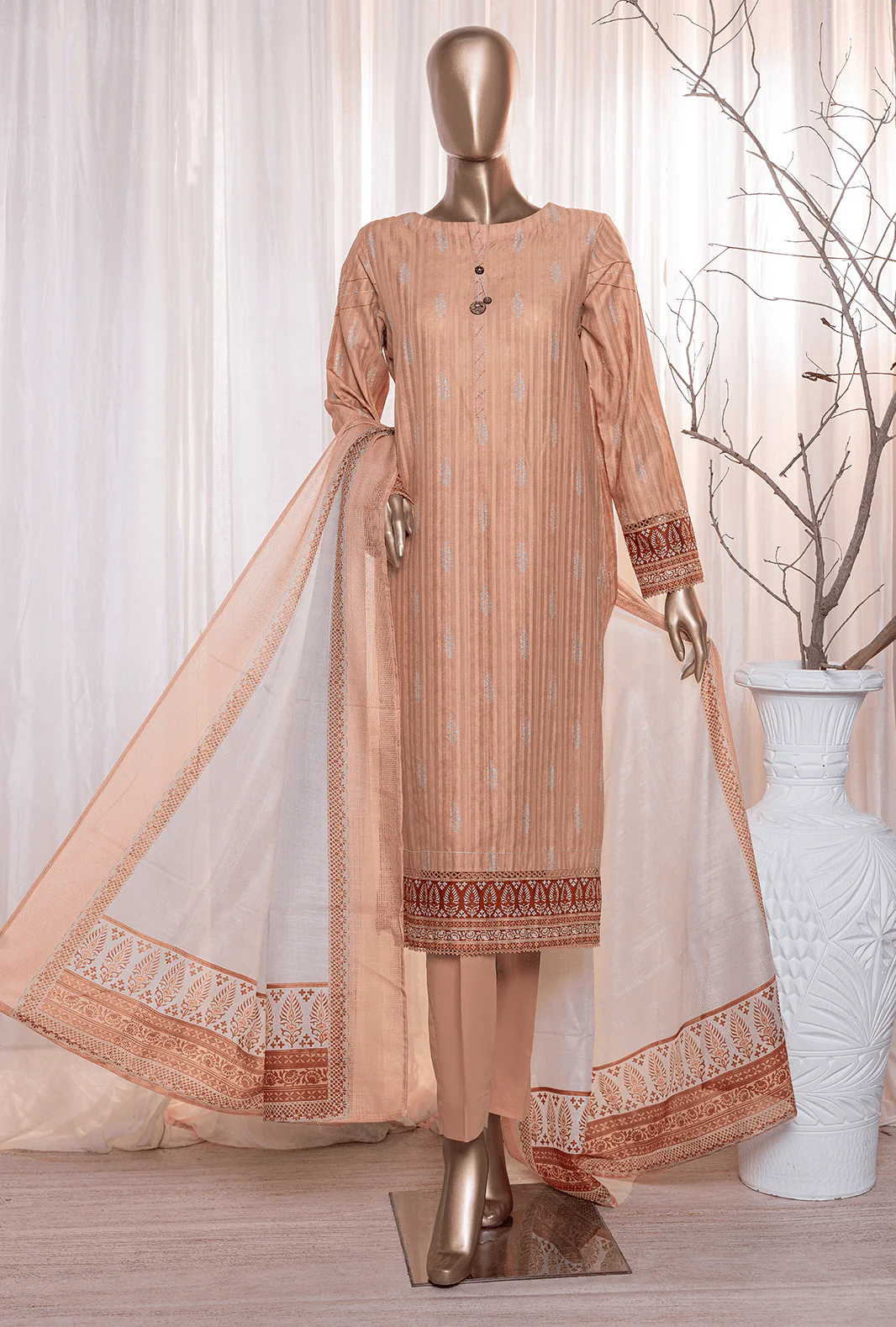 3 Piece Unstitched - Ninokara Digital Printed Lawn Suit - NP-203