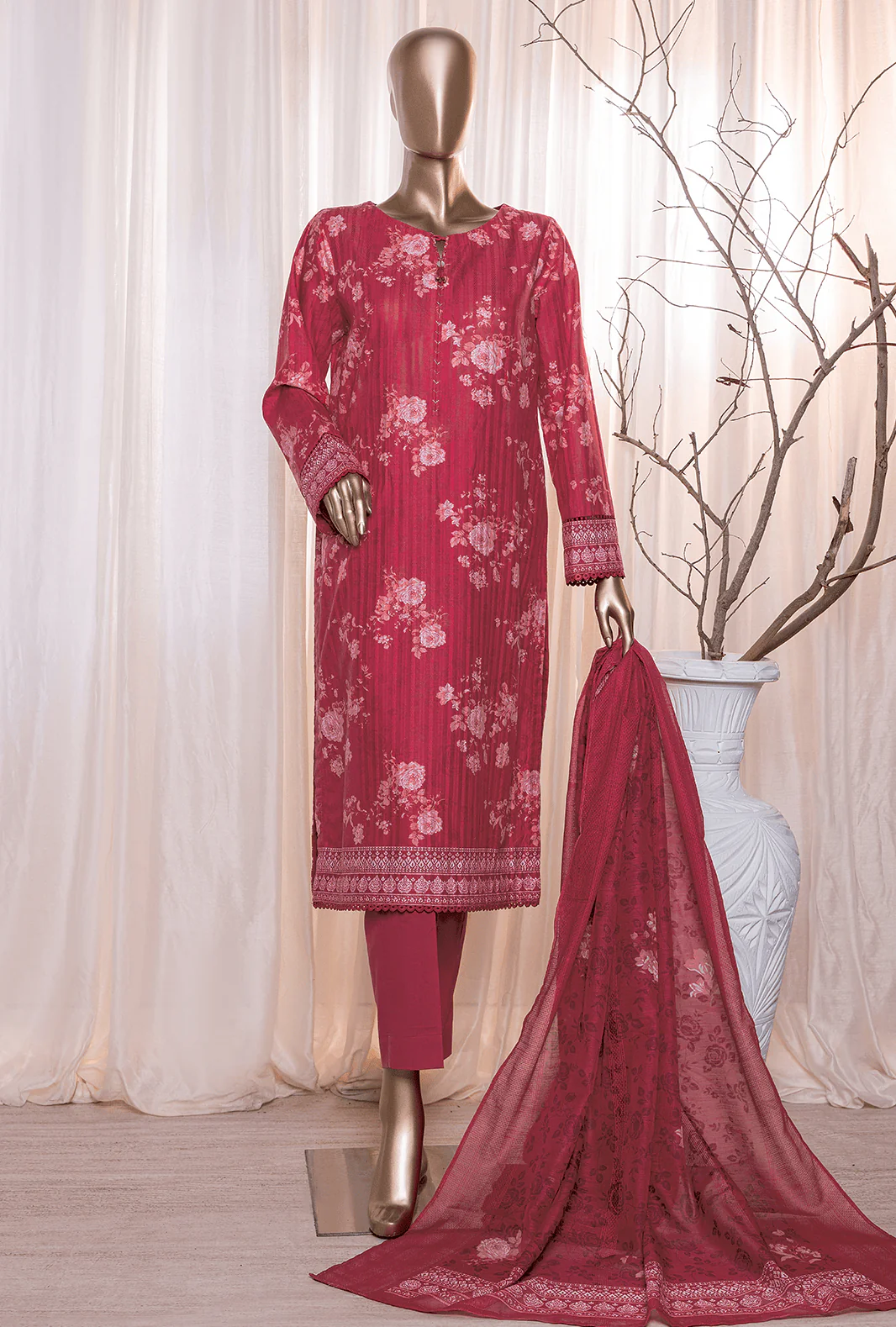 3 Piece Unstitched - Ninokara Digital Printed Lawn Suit - NP-209