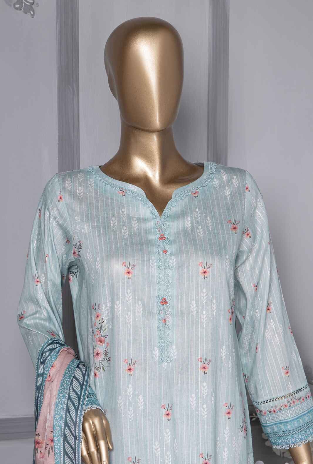 3 Piece Unstitched - Nayab Digital Printed Doriya Suit - NPD-06 - Image 2
