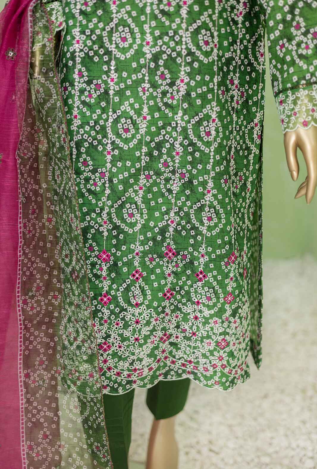 3 Piece Unstitched - Naubahar Viscose Silk Suit - NVE-49A - Image 3