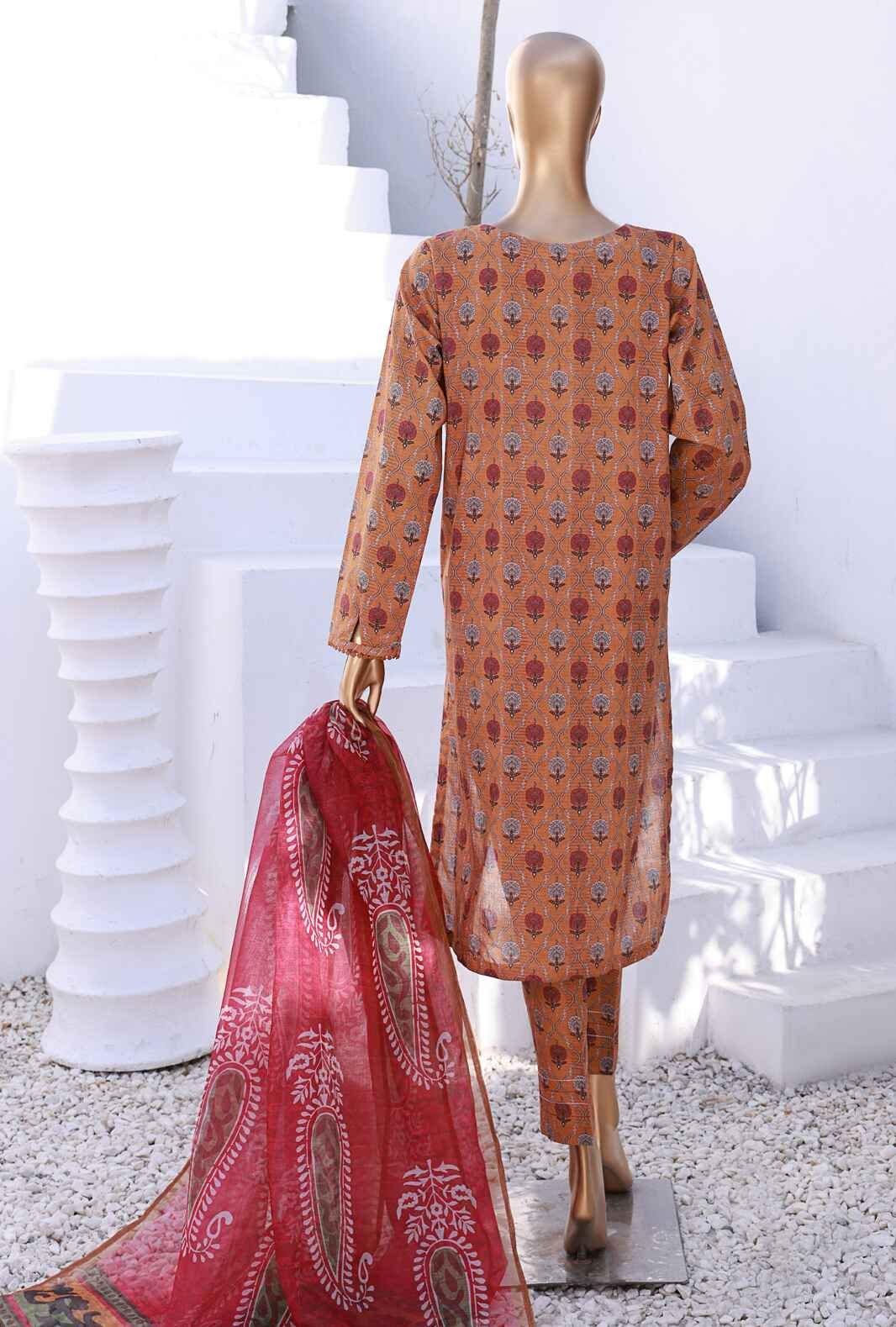 3 Piece Unstitched - Organic Co-ords Digital Printed Suit - OC-506 - Image 4