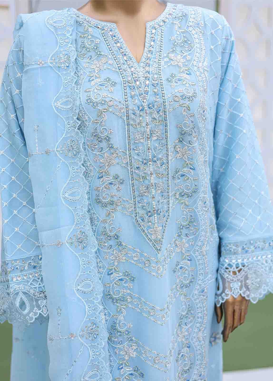 OMS-C005- 3 Piece Embroidered Chiffon - Image 3