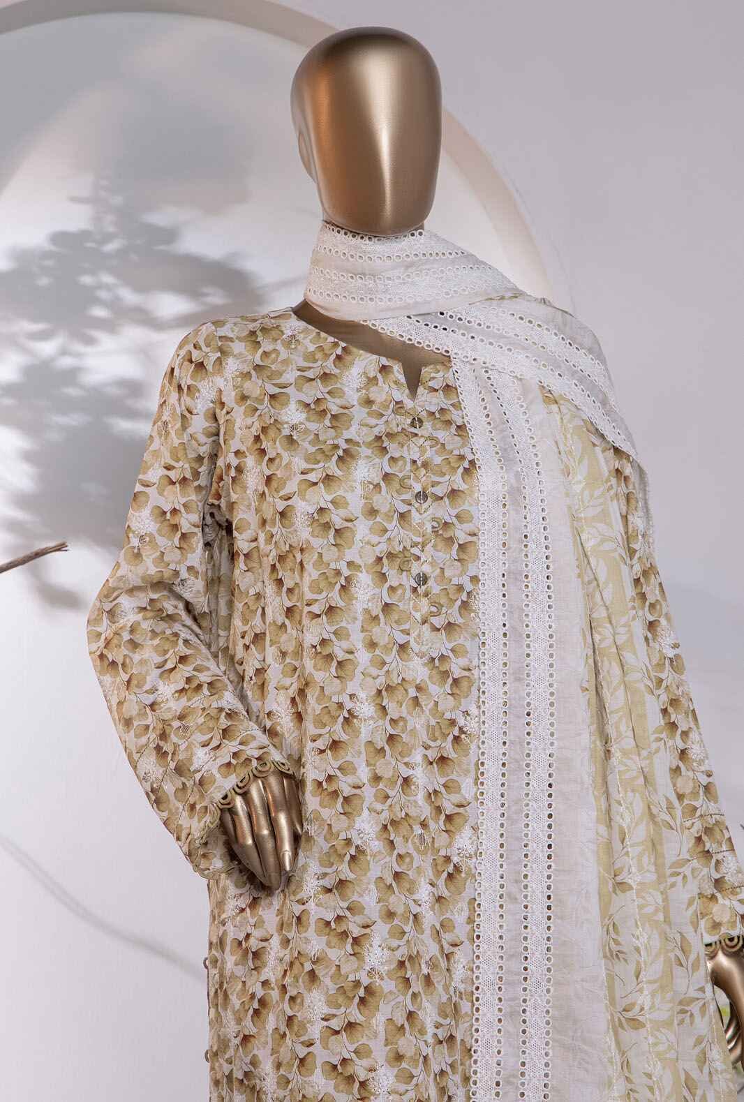 3 Piece Unstitched - Dhagakari Digital Printed lawn Suit - PDE-789 - Image 3