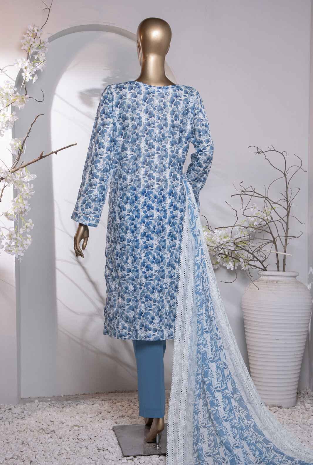 3 Piece Unstitched - Dhagakari Digital Printed lawn Suit - PDE-790 - Image 2
