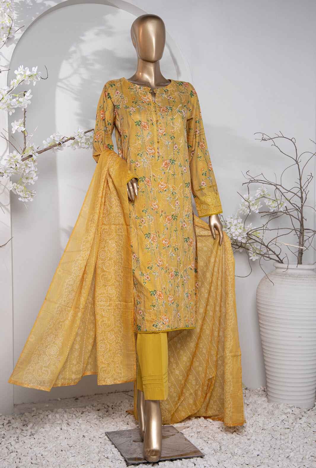 3 Piece Unstitched - Dhagakari Digital Printed lawn Suit - PDE-808