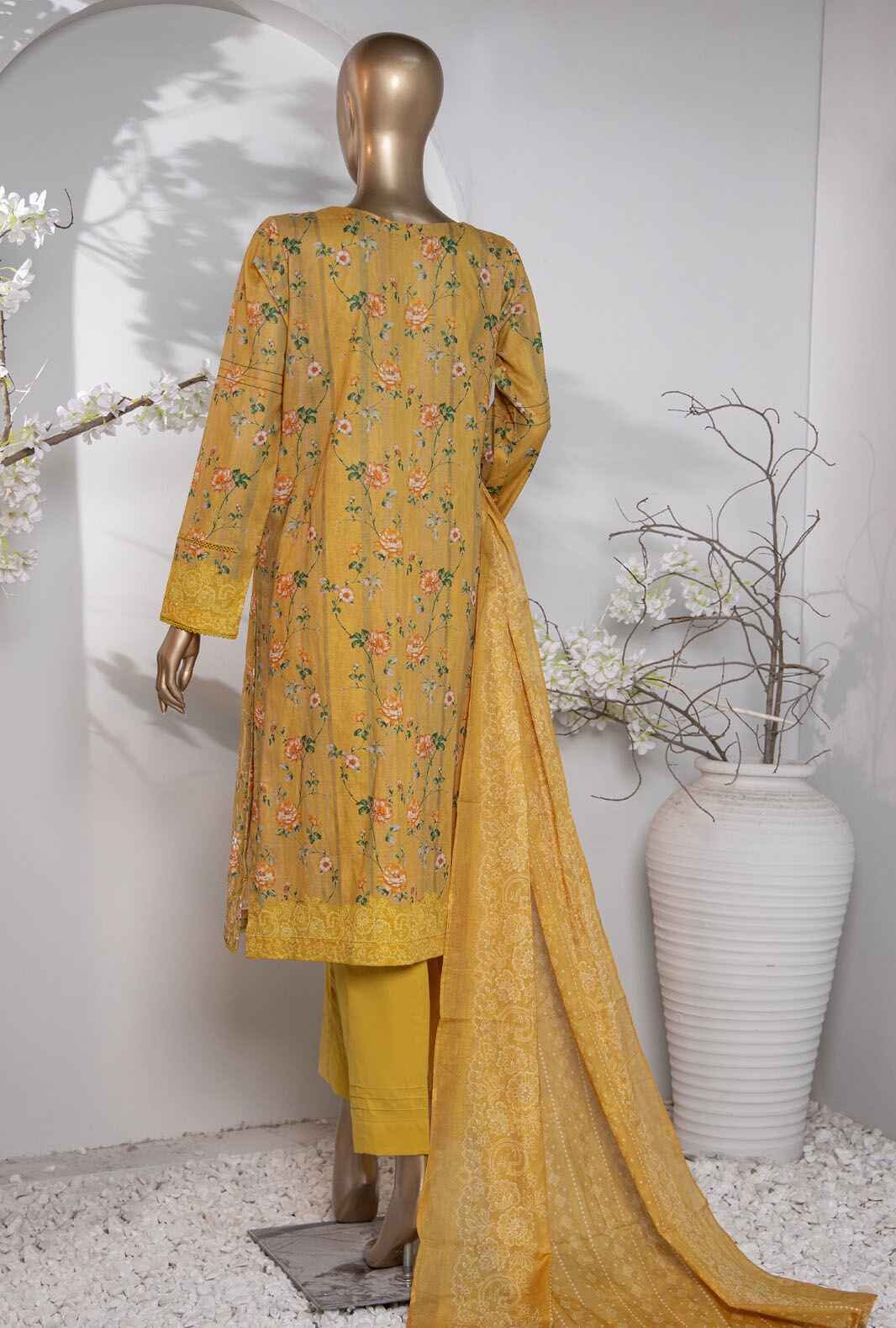 3 Piece Unstitched - Dhagakari Digital Printed lawn Suit - PDE-808 - Image 2