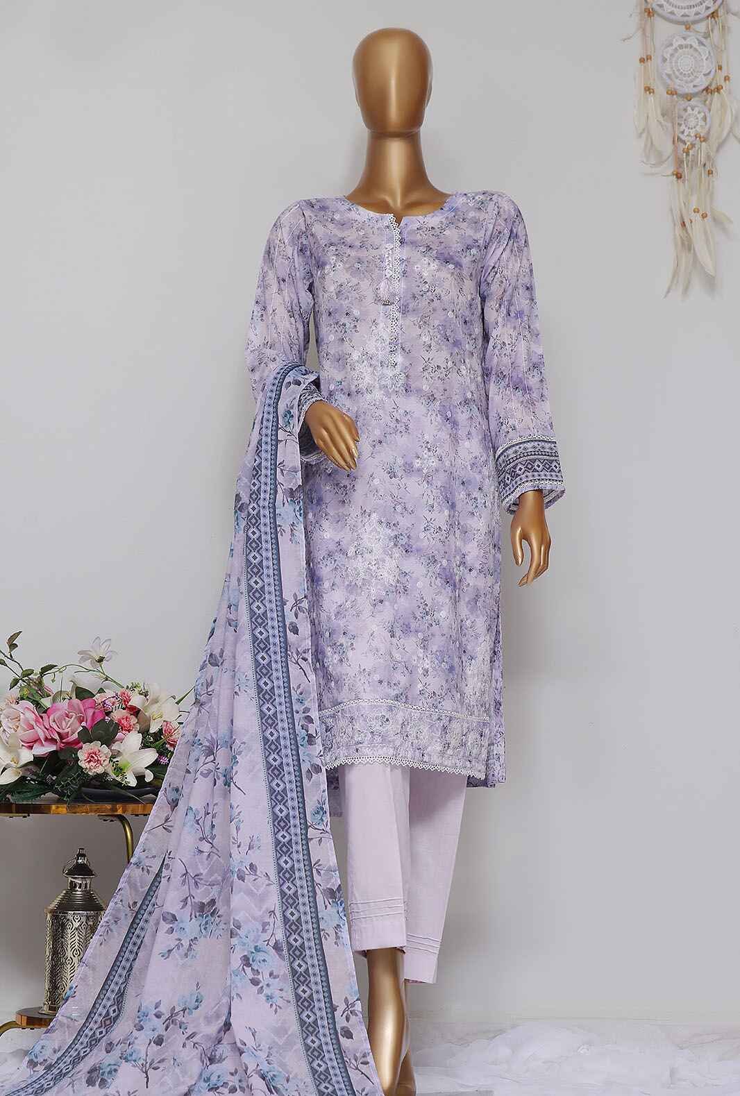 3 Piece Stitched - Dhagakari Digital Printed lawn Suit -PEL-702