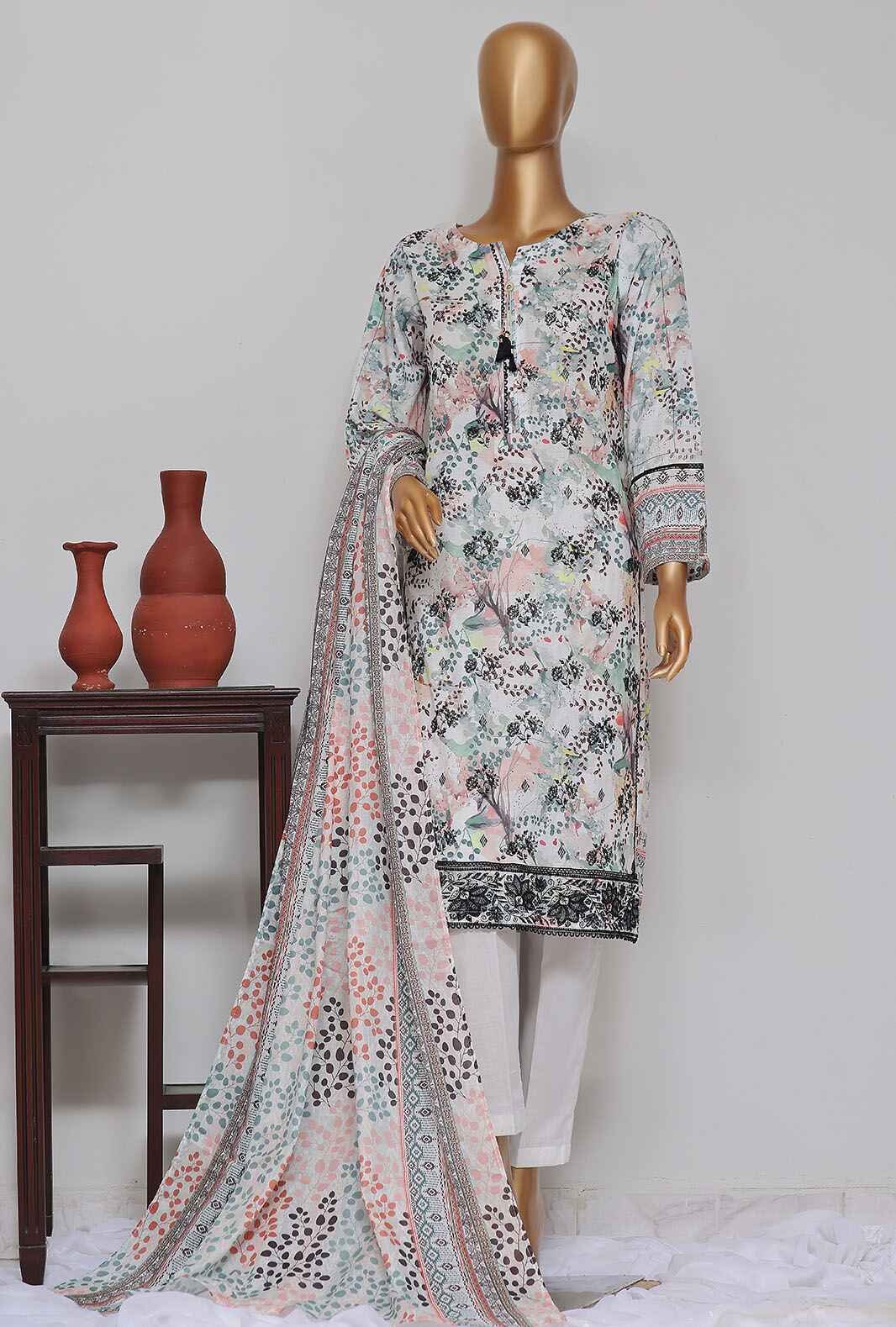 3 Piece Stitched - Dhagakari Digital Printed lawn Suit -PEL-709