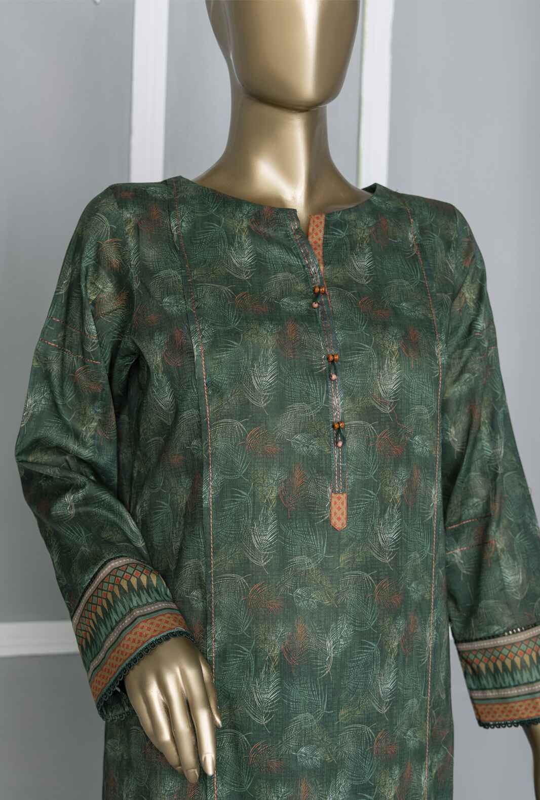 3 Piece Unstitched - Platinum Digital Printed Lawn Suit - PPC-104 - Image 2