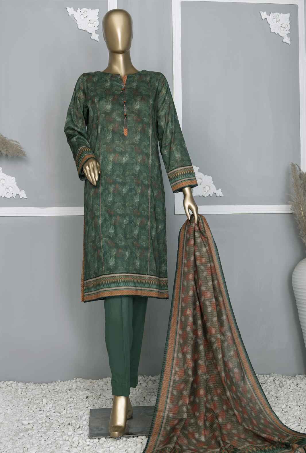 3 Piece Unstitched - Platinum Digital Printed Lawn Suit - PPC-104