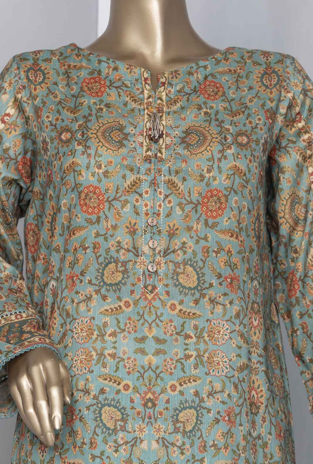 3 Piece Unstitched - Platinum Digital Printed Lawn Suit - PPC-110 - Image 3