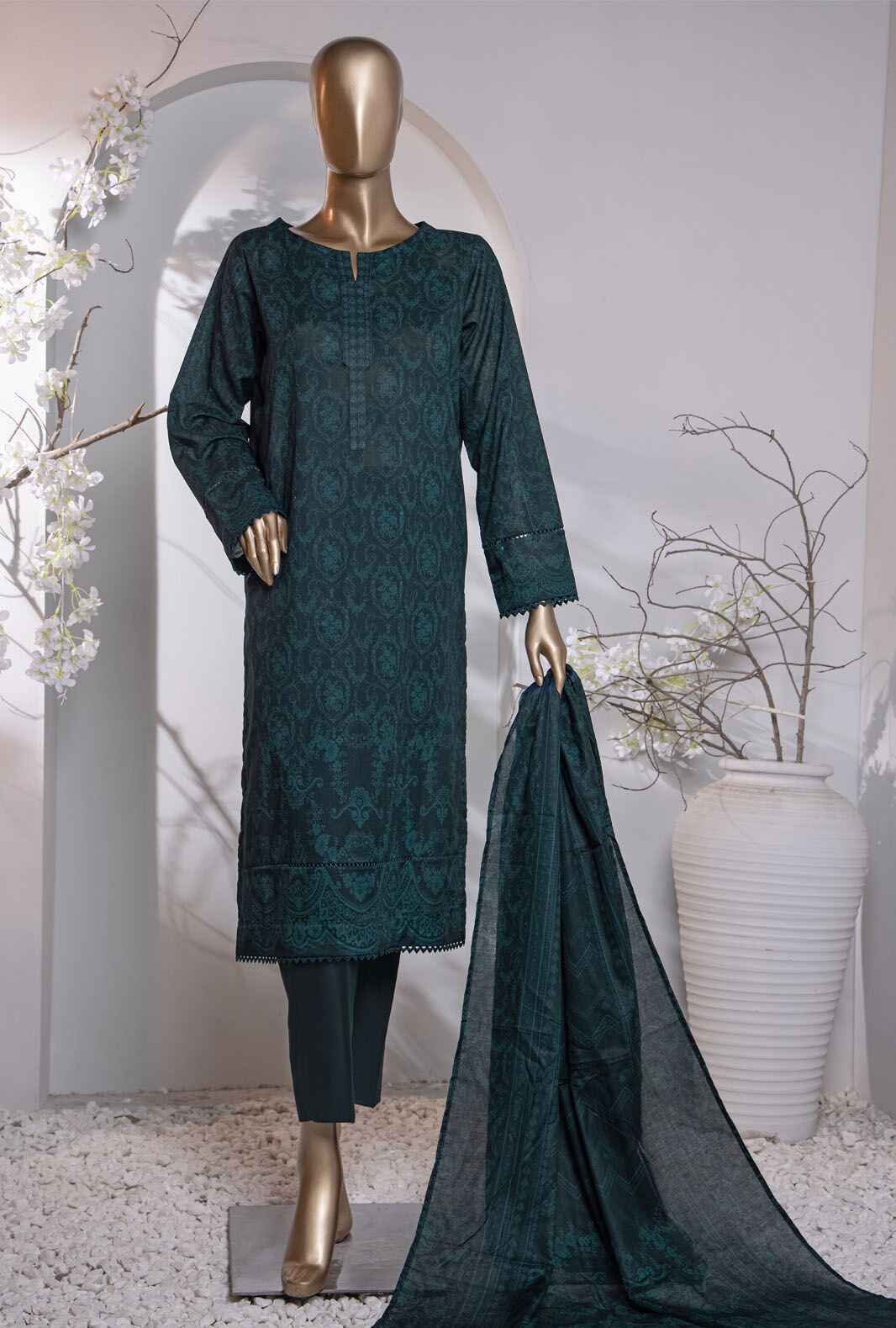 3 Piece Unstitched - Platinum Digital Printed Lawn Suit - PPC-139
