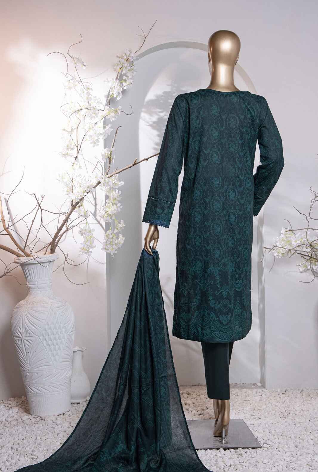 3 Piece Unstitched - Platinum Digital Printed Lawn Suit - PPC-139 - Image 2