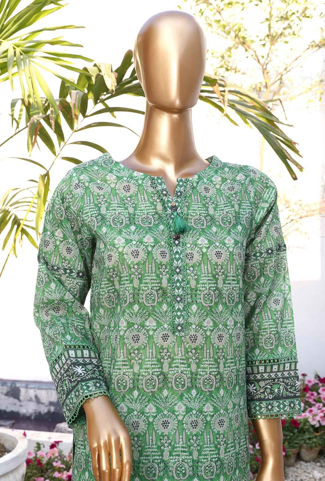 3 Piece Unstitched - Platinum Lawn Printed Suit - PPC-27 - Image 2