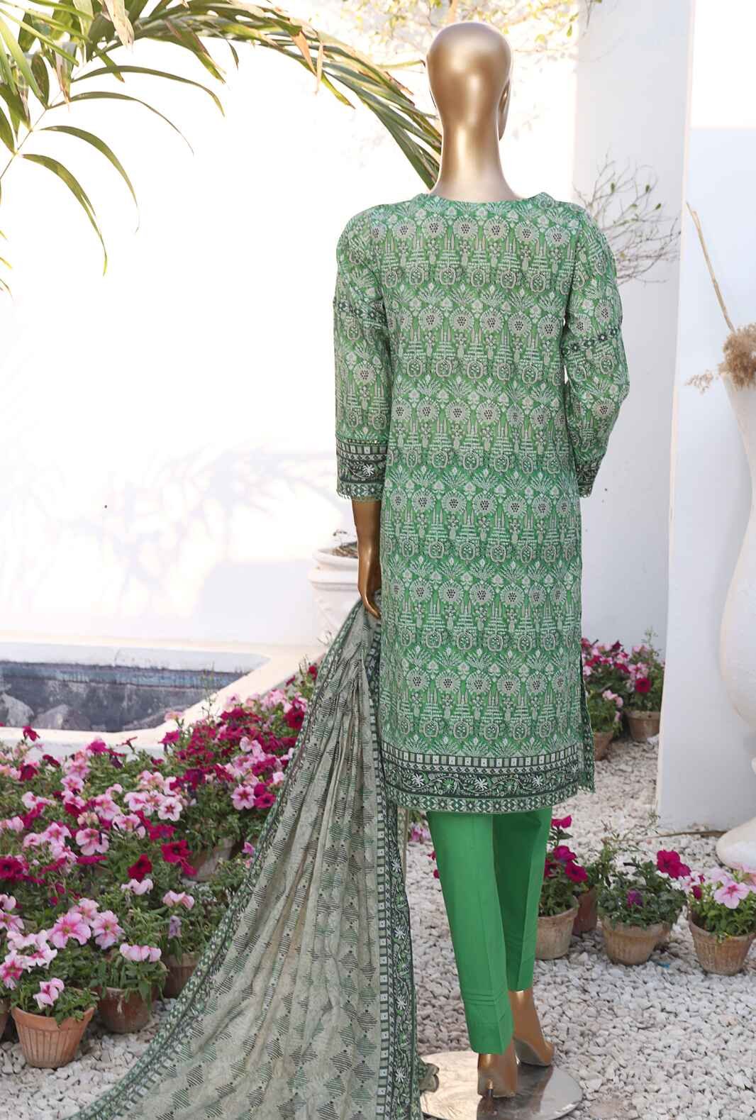 3 Piece Unstitched - Platinum Lawn Printed Suit - PPC-27 - Image 3