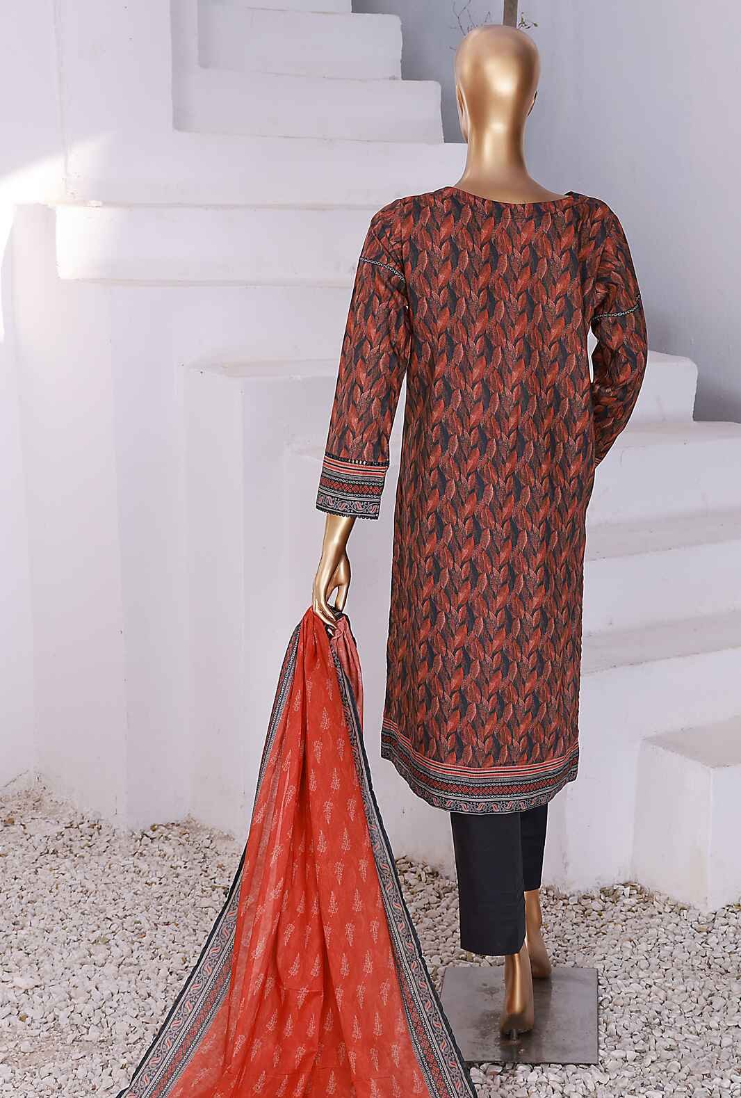 3 Piece Unstitched - Platinum Lawn Printed Suit - PPC-31 - Image 2