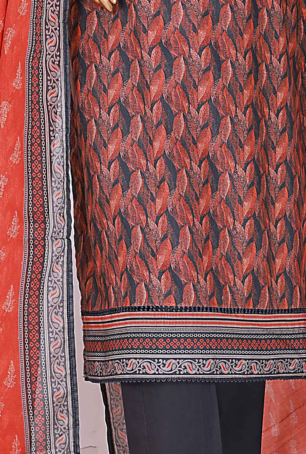 3 Piece Unstitched - Platinum Lawn Printed Suit - PPC-31 - Image 3