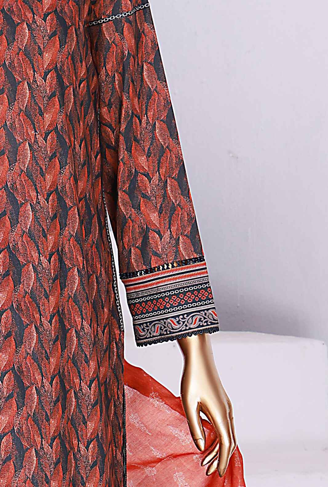 3 Piece Unstitched - Platinum Lawn Printed Suit - PPC-31 - Image 4