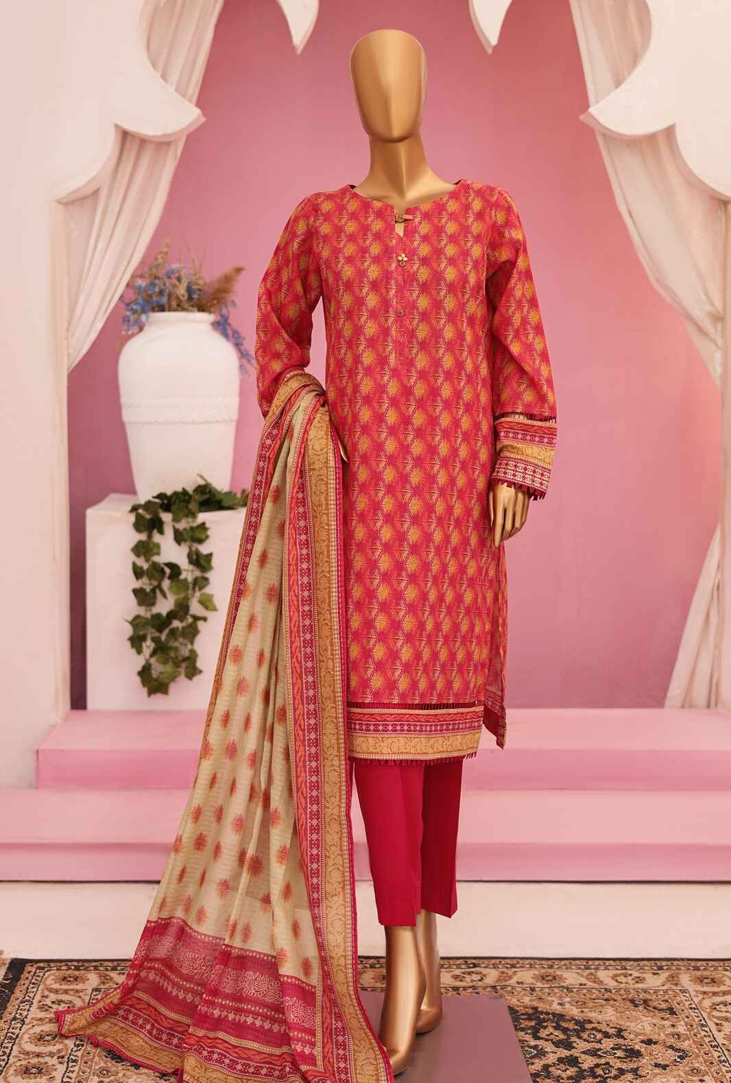 3 Piece Unstitched - Platinum Digital Printed Lawn Suit - PPC-75