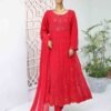 RTSC-002 B- 3 Piece Embroidered Chiffon Frock