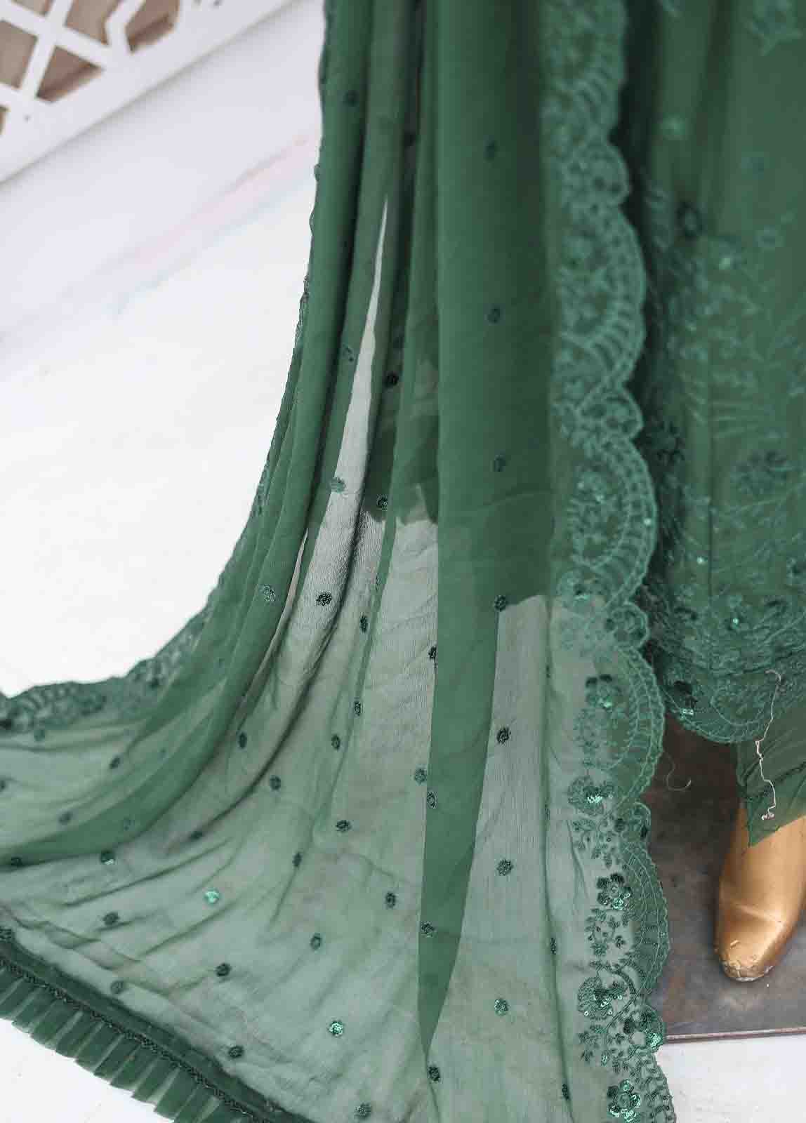 RTSC-002 - 3 Piece Embroidered Chiffon Frock - Image 4