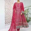 RTSC-003- 3 Piece Embroidered Chiffon Frock