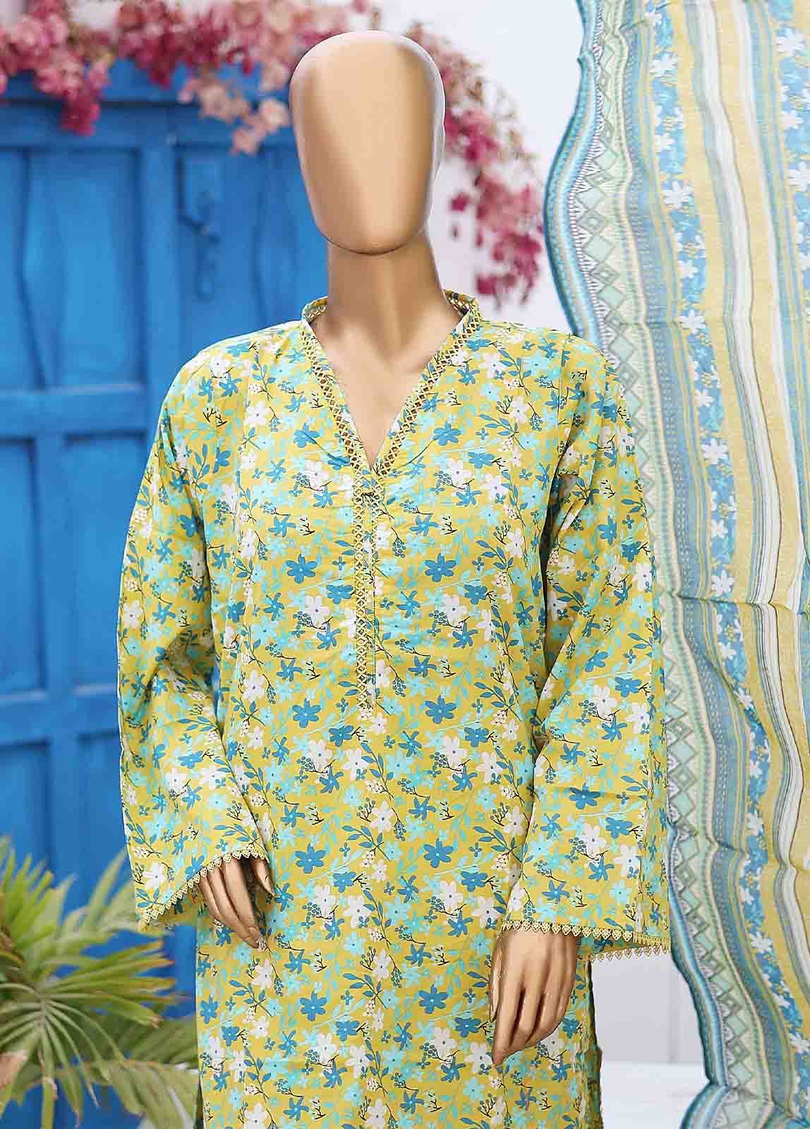 SM-PR-0352 B- 3 Piece Printed Stitched Suit - Image 2