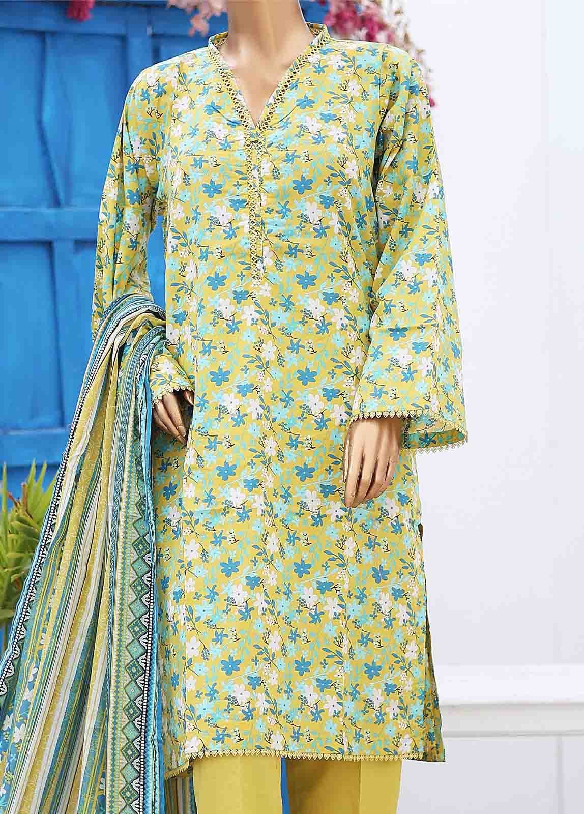 SM-PR-0352 B- 3 Piece Printed Stitched Suit - Image 3