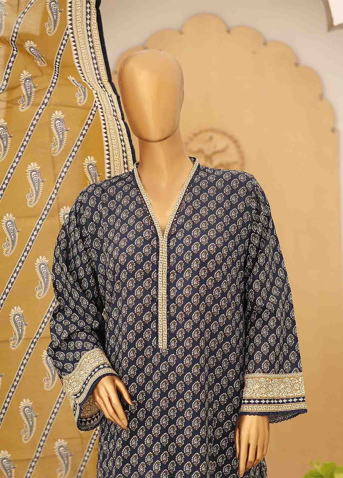 SM-PR-049- 3 Piece Printed Cotton Suit - Image 2
