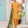 SM-PR-0571 B- 3 Piece Printed Stitched Suit