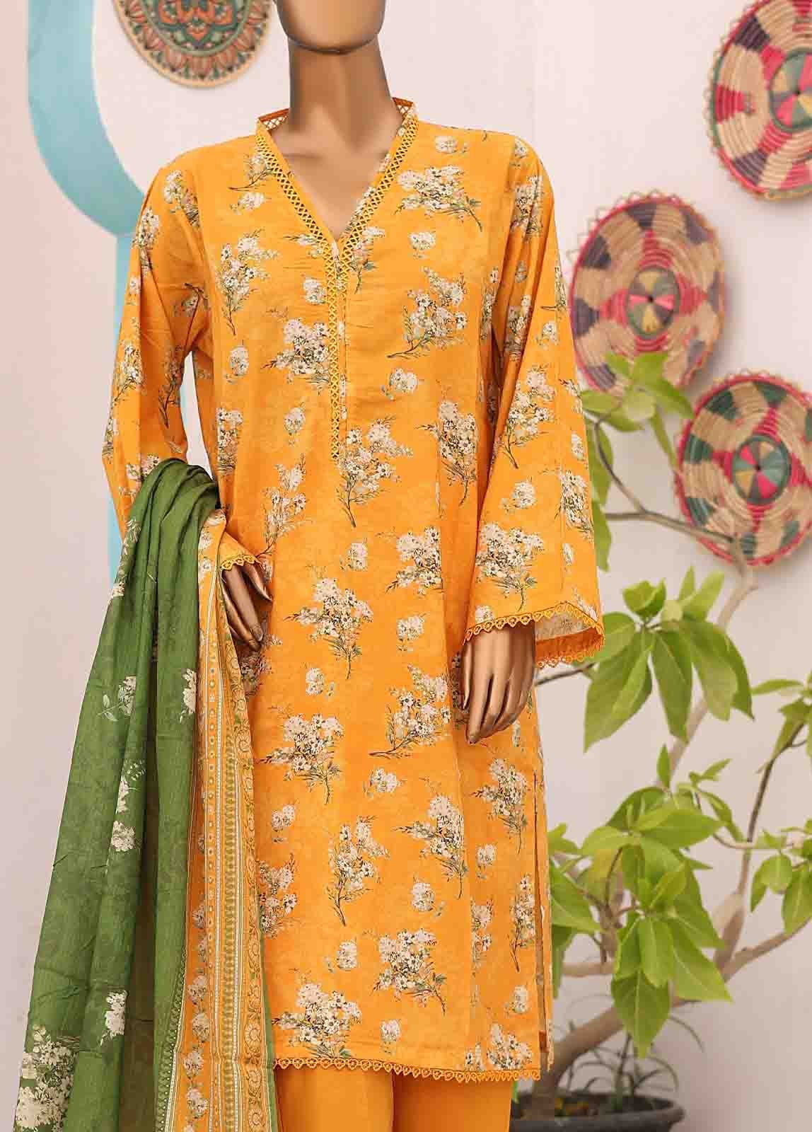 SM-PR-0571 B- 3 Piece Printed Stitched Suit - Image 3