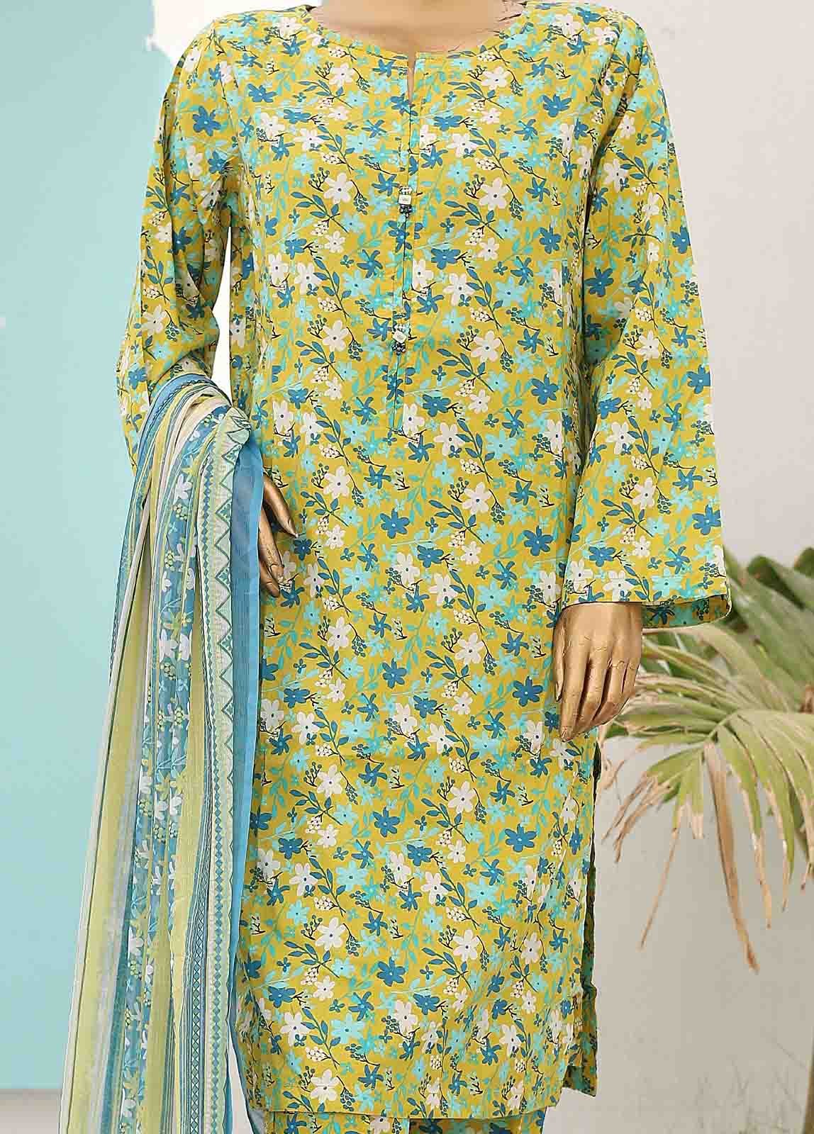 SMCD-0110- 3 Piece Printed Stitched Suit - Image 3