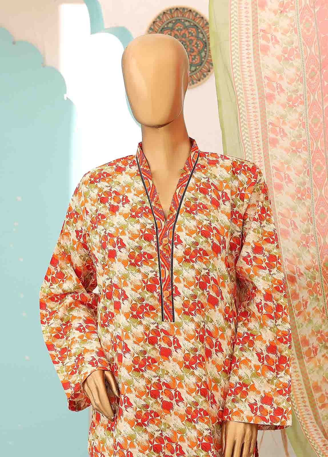 SMCD-0111- 3 Piece Printed Stitched Suit - Image 2