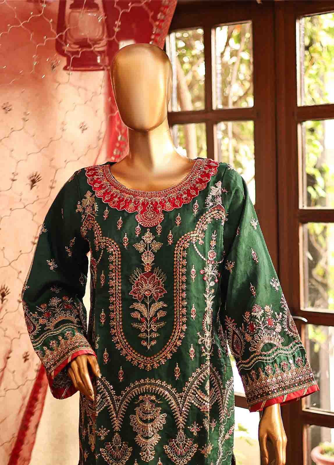 STS-001- 3 Piece Embroidered Organza - Image 2