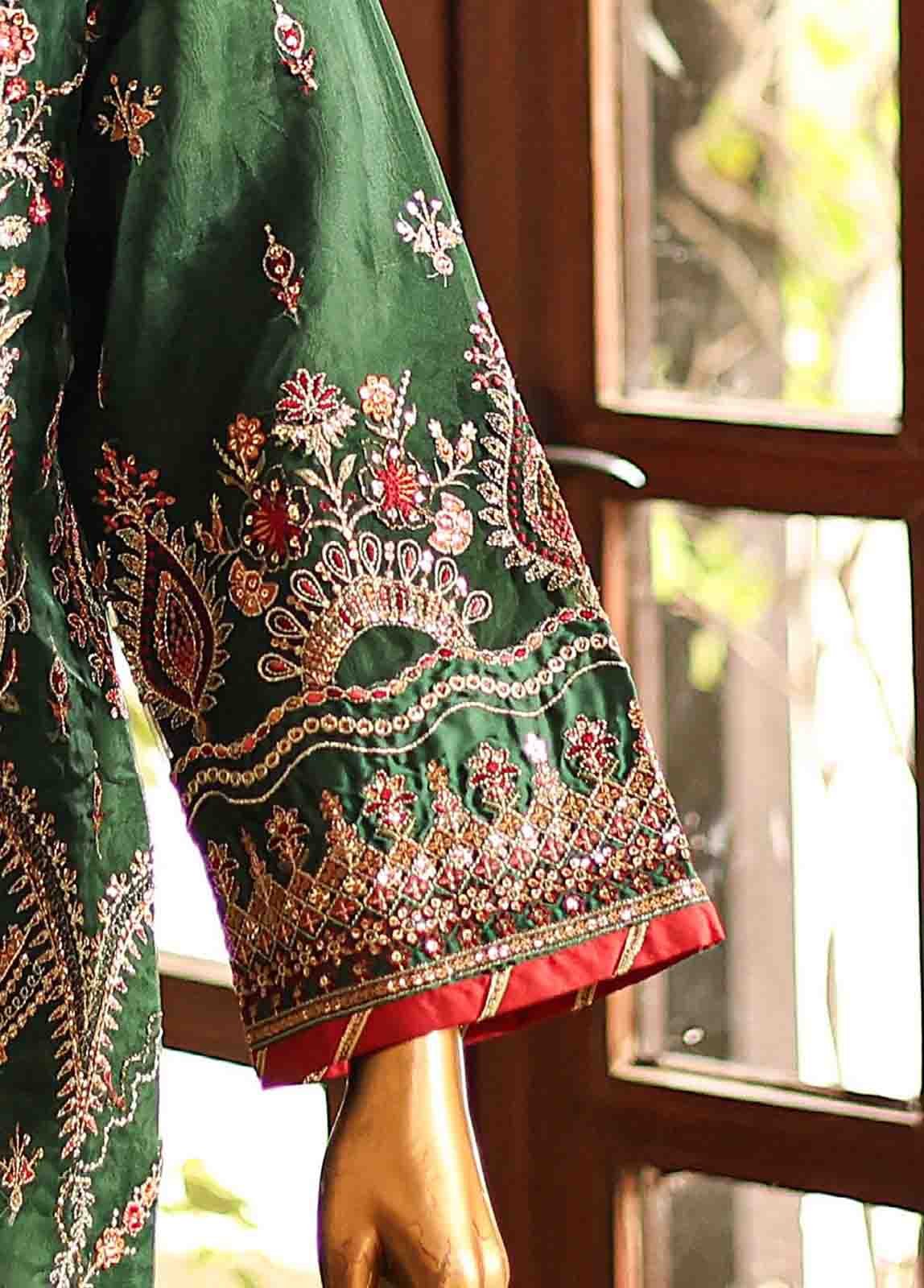 STS-001- 3 Piece Embroidered Organza - Image 4