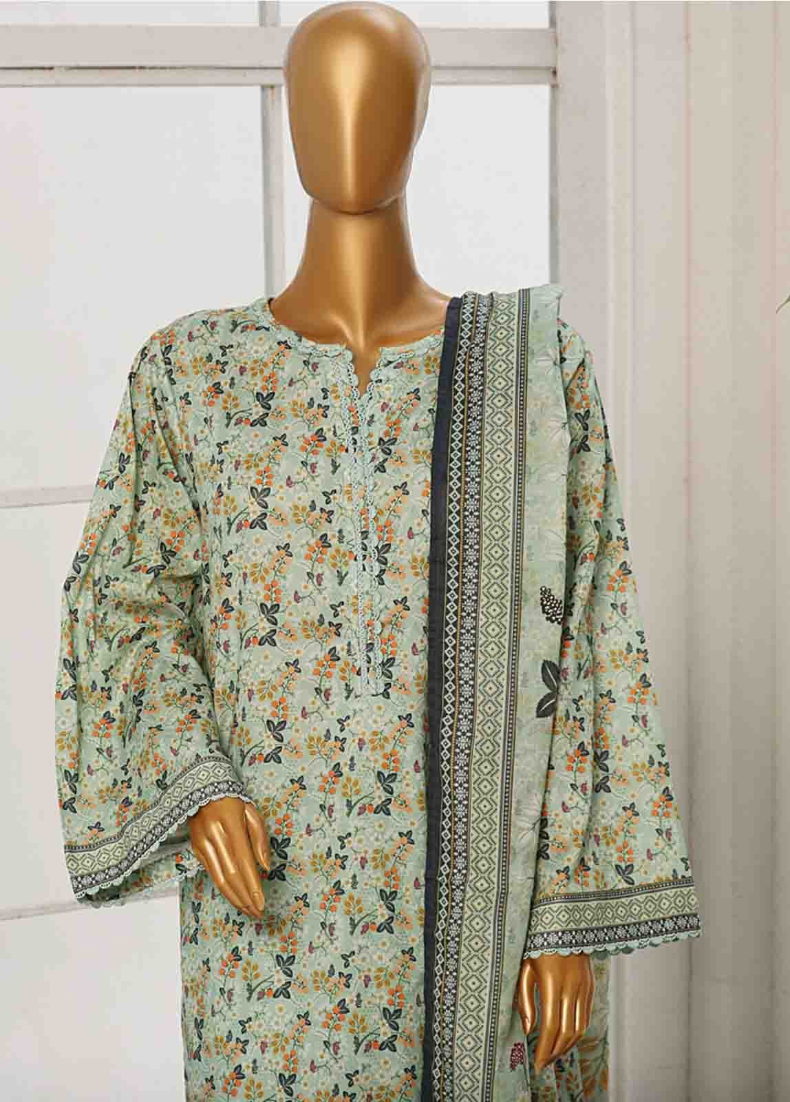 WC-016- 3 Piece Printed Cotton Suit - Image 5
