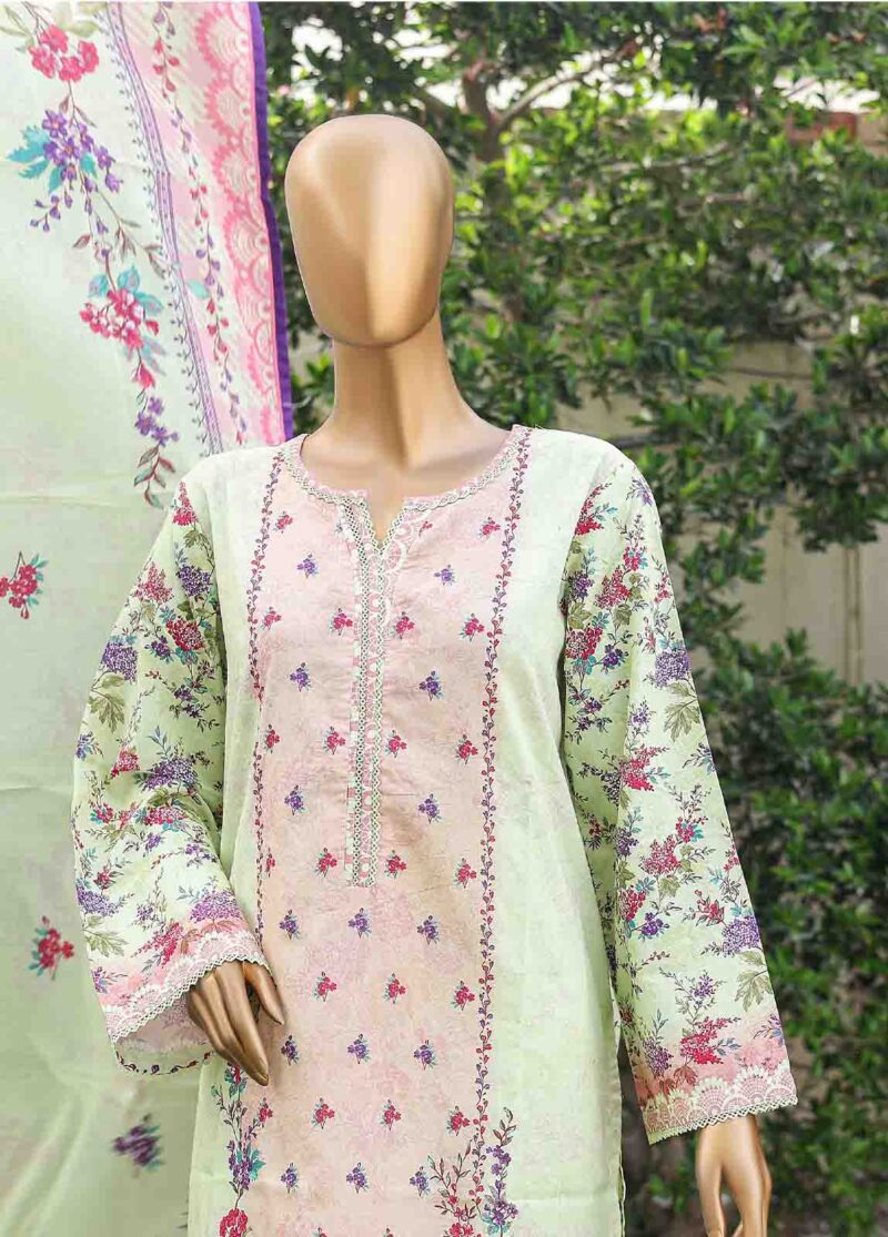 WC-027- 3 Piece Printed Cotton Suit - Image 2