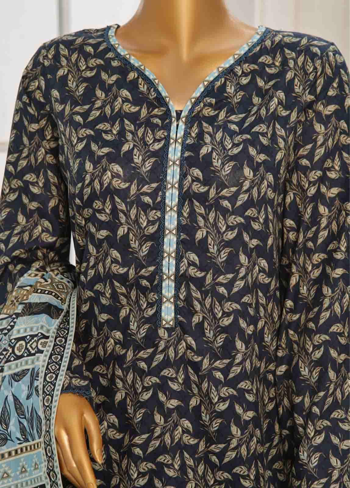 WC-046- 3 Piece Printed Cotton Suit - Image 3