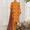 WC-047- 3 Piece Printed Cotton Suit