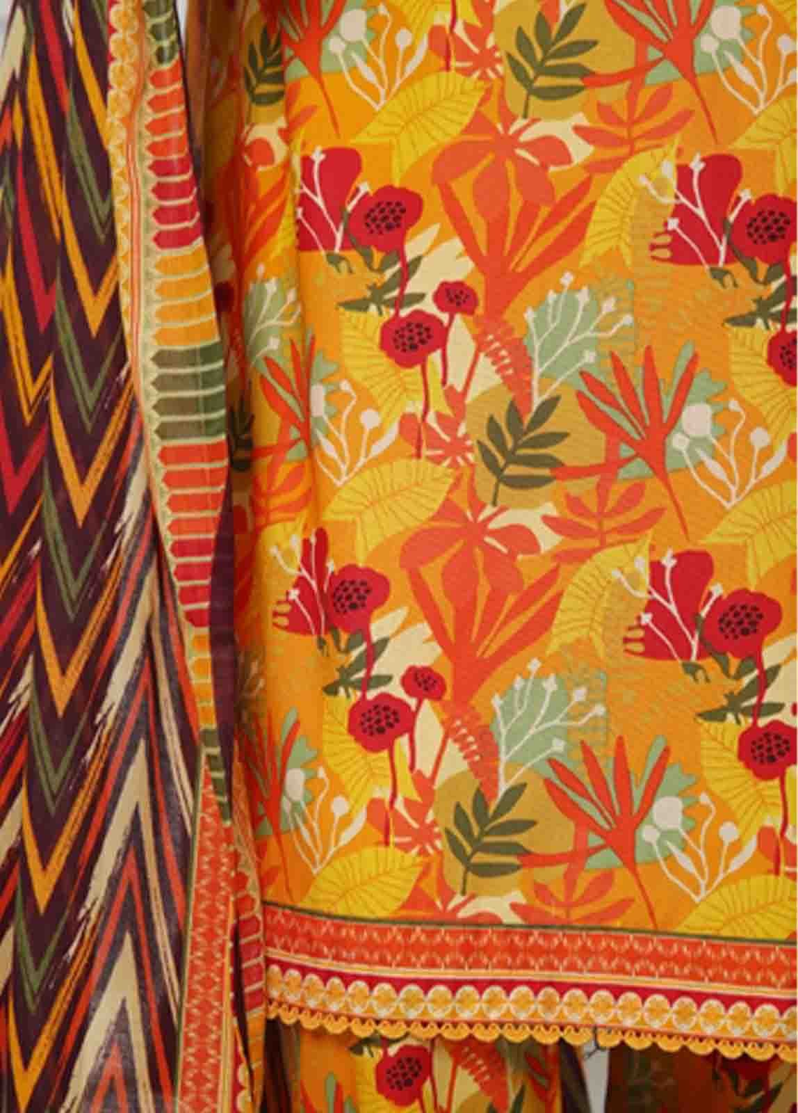 WC-047- 3 Piece Printed Cotton Suit - Image 6